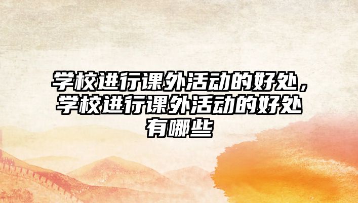 學(xué)校進(jìn)行課外活動(dòng)的好處，學(xué)校進(jìn)行課外活動(dòng)的好處有哪些