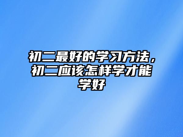 初二最好的學習方法，初二應(yīng)該怎樣學才能學好