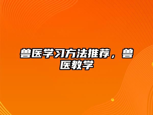 獸醫(yī)學(xué)習(xí)方法推薦，獸醫(yī)教學(xué)